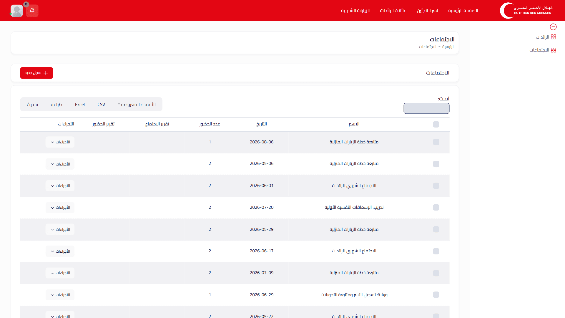 Egyptian Red Crescent — Community Health Outreach System