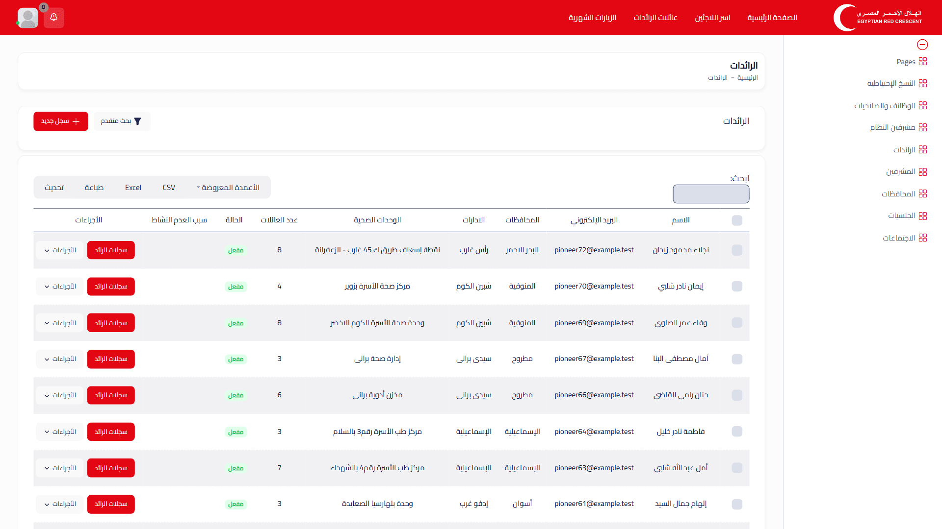 Egyptian Red Crescent — Community Health Outreach System