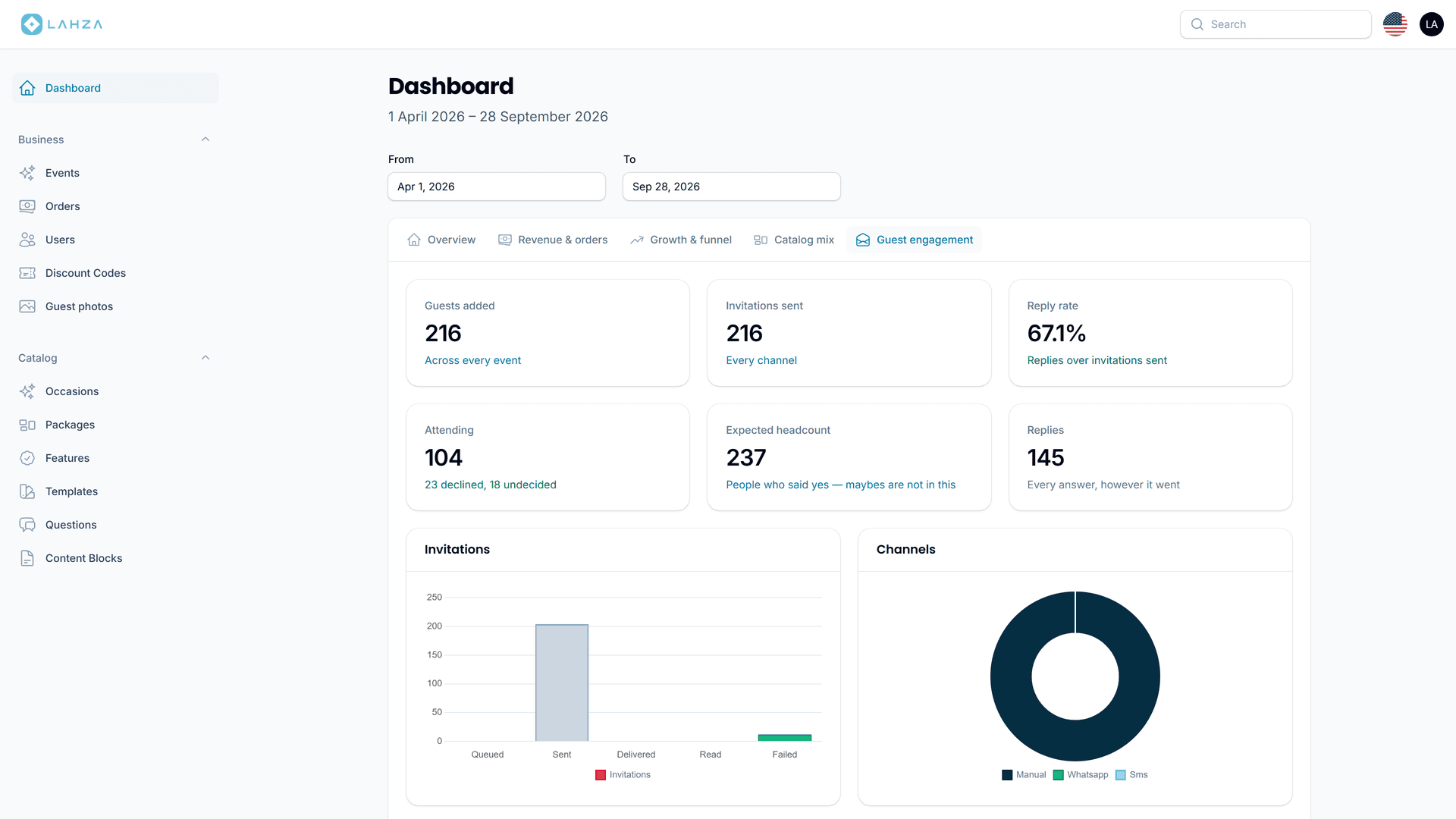 Lahza — Event Website & Digital Invitation Platform
