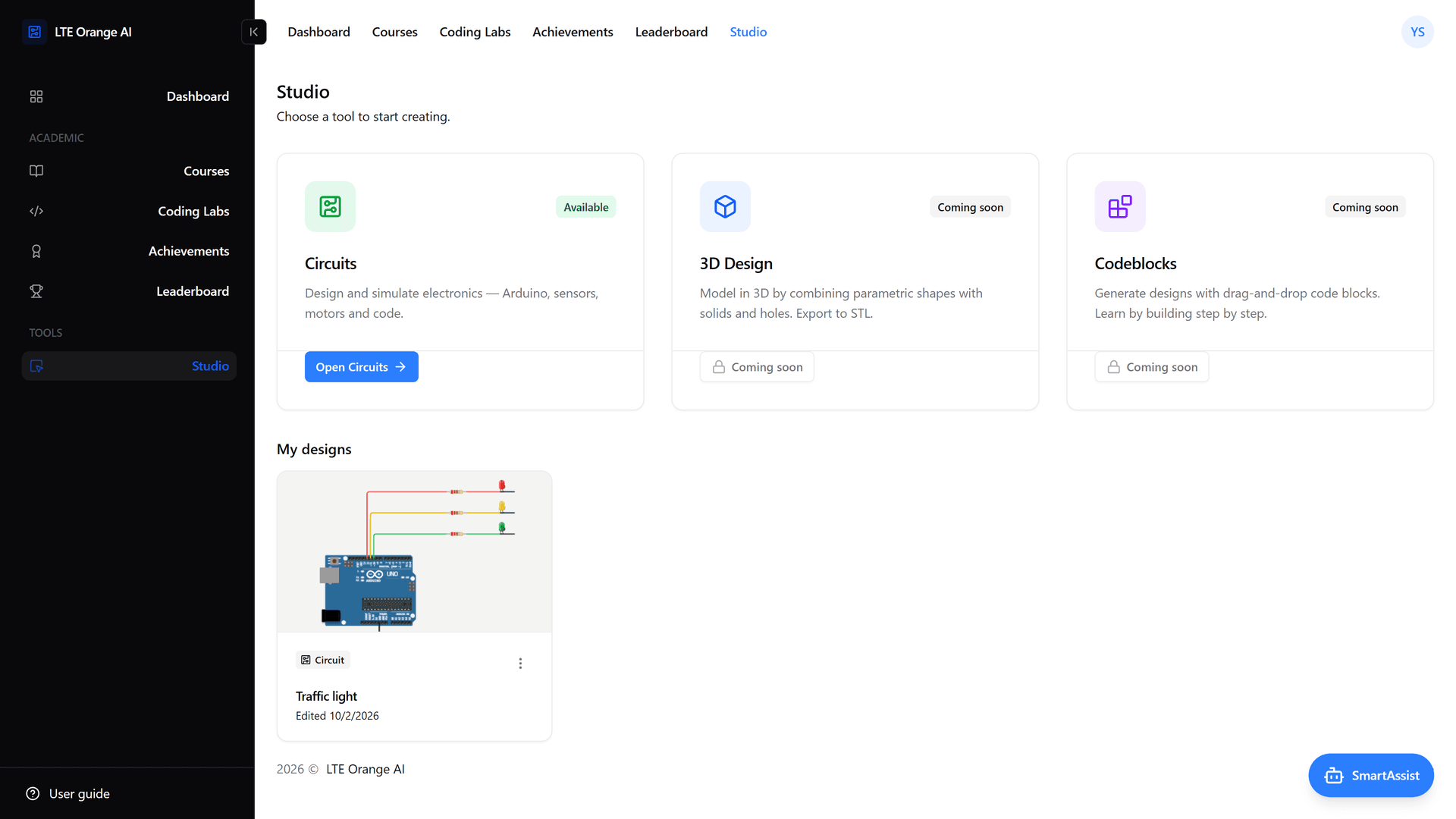 LTE Orange AI — Coding, Circuits & AI Learning Platform