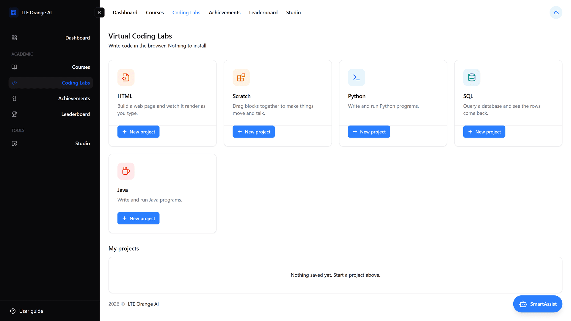 LTE Orange AI — Coding, Circuits & AI Learning Platform