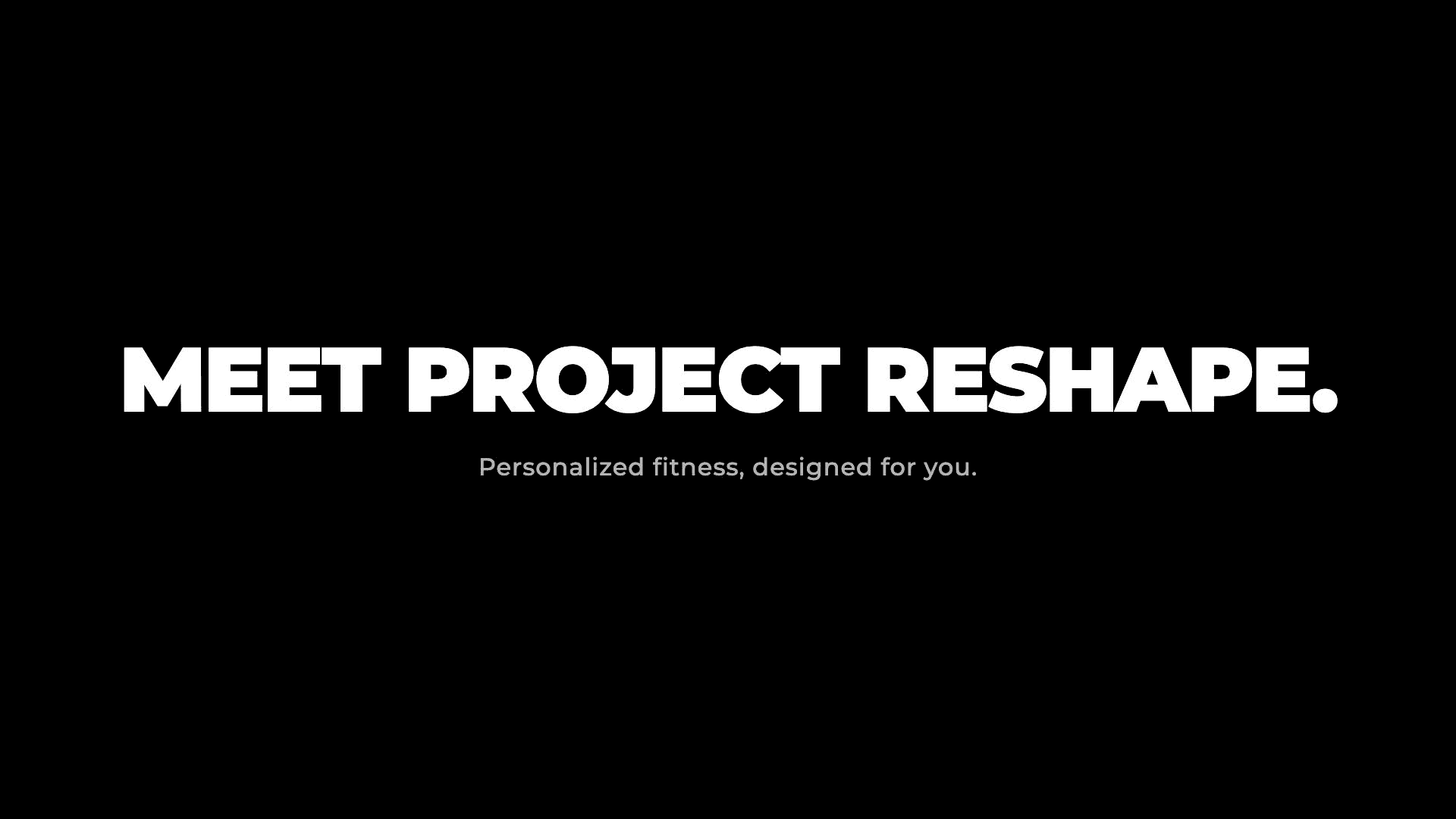 Reshape — Fitness Program Platform