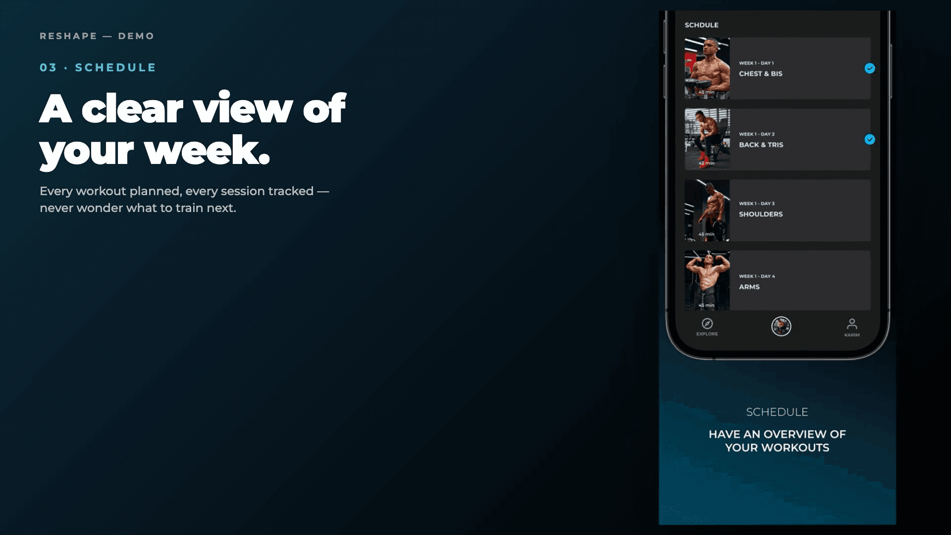 Reshape — Fitness Program Platform